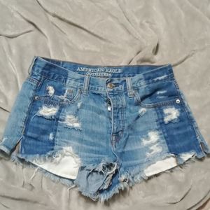 American Eagles shorts vintage high rise festival shorts distress sz4